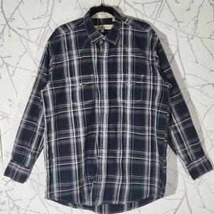 Rancho Estancia Navy Plaid Pearl Snap Western Shirt